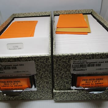 Komplett fargesett med 650 FED-STD-595C