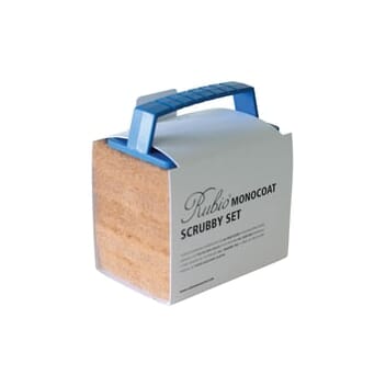 Rubinor Scrubby  Beige sett med holder 5 pad