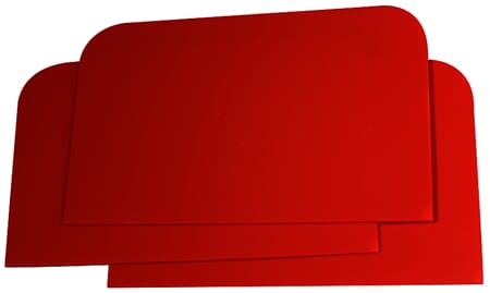Plastikk Sparkel skjei 115x77mm Rød
