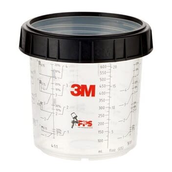 3M16001 PPS Blandebeger 600Ml og Låsering 2pk