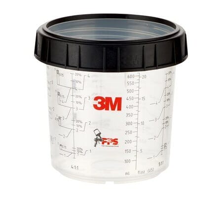 3M16001 PPS Blandebeger 600Ml og Låsering 2pk