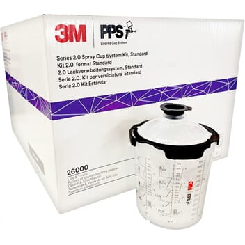 3M 26000 PPS Standard, Lokk og innerkopp, 200 µ, 650 ml,50st