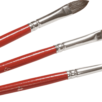 Pensel frå sett pr stk