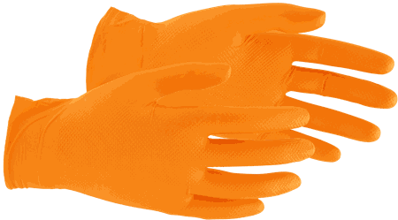 Engangshanske Oransje Nitril  X-Large